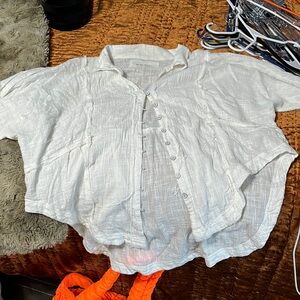 Free people white buttondown